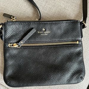 Black Kate Spade Crossbody Leather Purse
